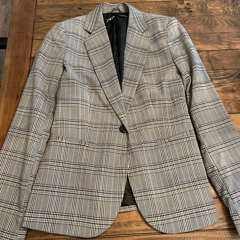 Zara Plaid Blazer